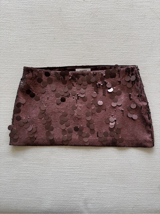 Danielle Guizio Dresses & Skirts - Danielle Guizio low-rise paillette skirt - chocolate